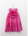 vestido rosado con flores en 3d