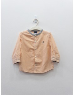 camisa rayas naranjas y blancas