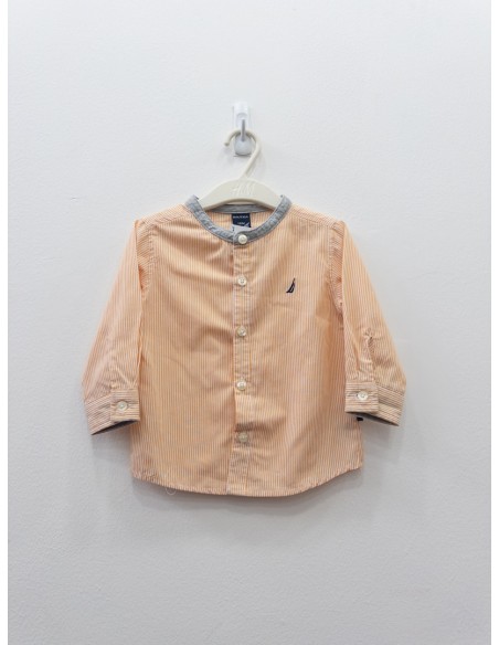 camisa rayas naranjas y blancas