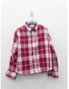 camisa cuadros blancos y fucsias
