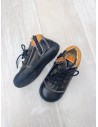 zapatos cuero azul con beige