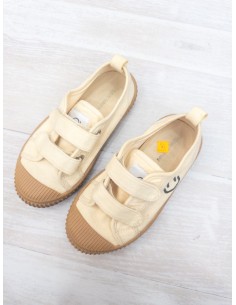 zapatos tela beige