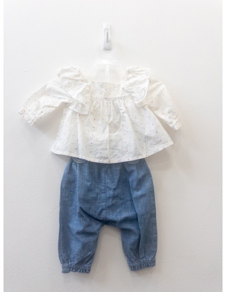 top blanco tiritas