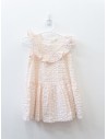 vestido cuadros salmon y blancos