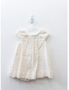 vestido blanco con lazo verde agua