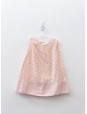 vestido rosado brocado