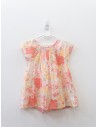 vestido flores salmon amarillo y verde
