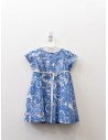 vestido con detalles azules