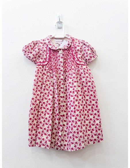 vestido flores fucsias