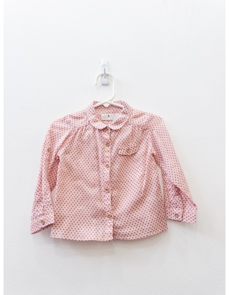 top rosado con estrellas grises