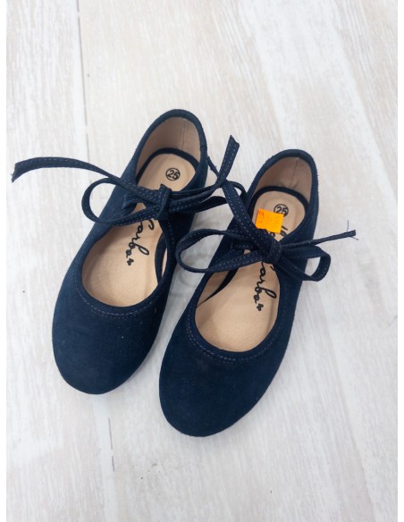 ballerinas azules de amarrar