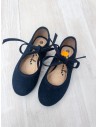 ballerinas azules de amarrar