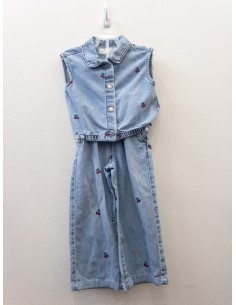 set denim con cerezas