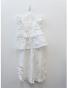 set blanco con flores blancas