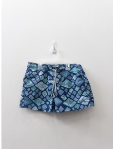 pantalon de bano con disenos azules