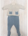 set pantalon celeste y top gris