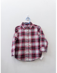 camisa cuadros verdes y rojos