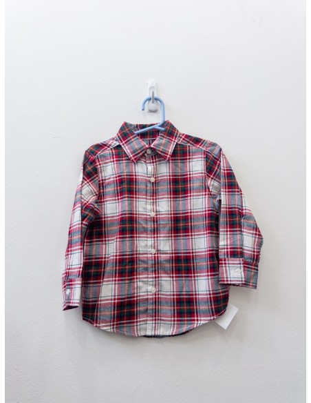 camisa cuadros verdes y rojos