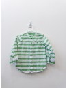 camisa blanca rayas verdes