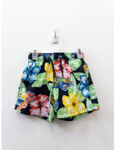 pantalon de bano negro con flores