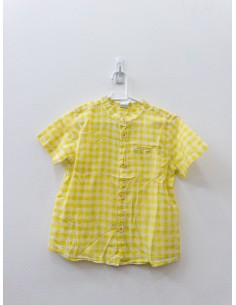 camisa cuadros amarillos y blancos