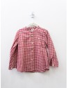 camisa cuadros beige y rojos