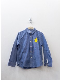 camisa jean con pinguino amarillo