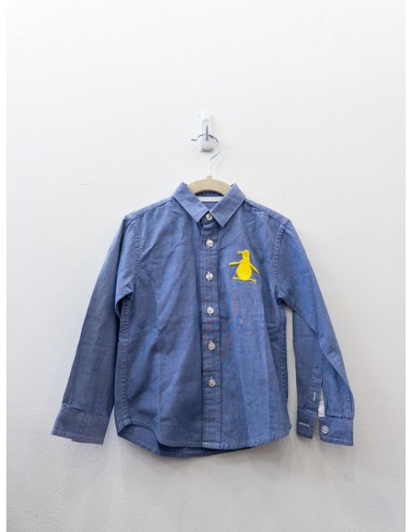 camisa jean con pinguino amarillo