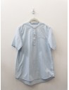 camisa lino celeste