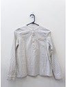 camisa blanca rayas grises