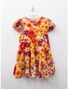vestido flores naranja y girasoles