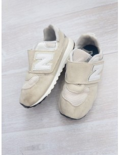 sneakers beige de gamuza