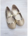 ballerinas doradas con escarcha
