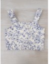 set blanco con dibujos azules