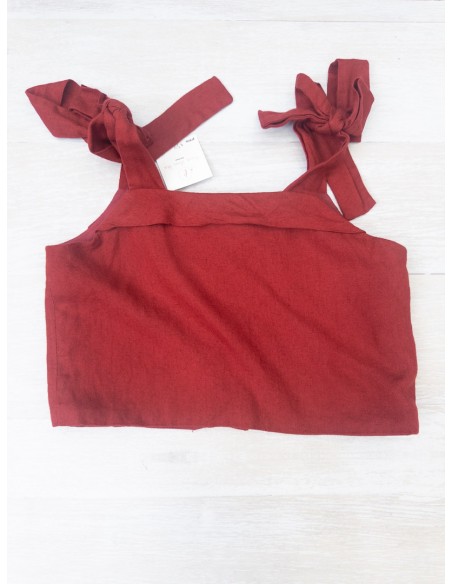 set falda y top rojo