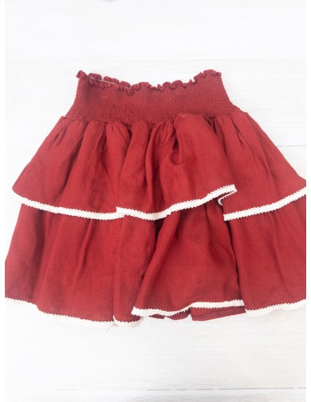 set falda y top rojo
