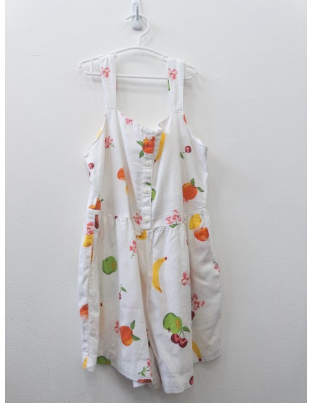 romper blanco lino con frutas