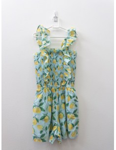 enterizo celeste con limones