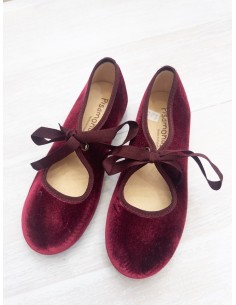 zapatillas de gamuza concho de vino