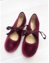 zapatillas de gamuza concho de vino