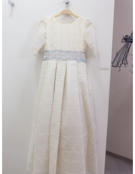 vestido primera comunión, cinton celeste