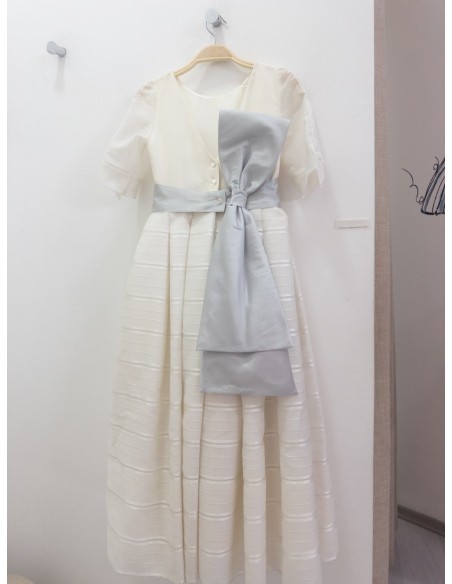 vestido primera comunión, cinton celeste