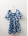 vestido flores azules y amarillas