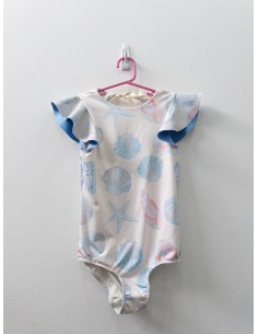pantalon de bano entero  con conchas