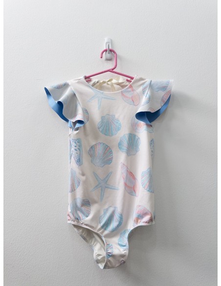 pantalon de bano entero  con conchas