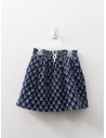 falda azul gamuza con flores azules