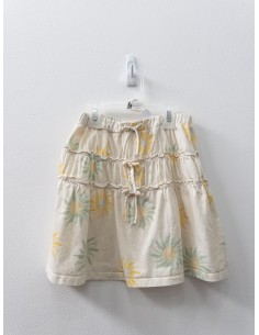 falda beige con flores verdes girasoles
