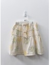 falda beige con flores verdes girasoles