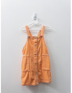 vestido naranja tela pana