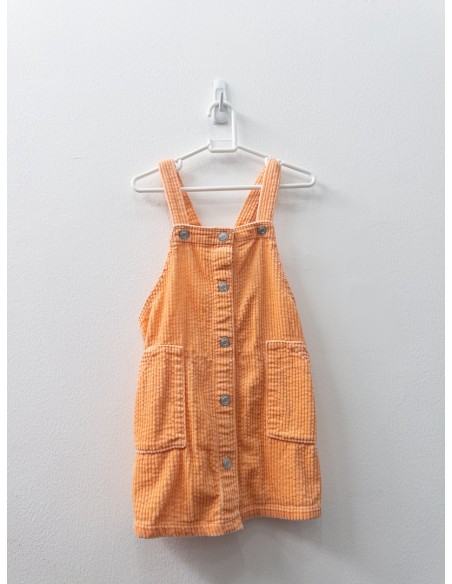 vestido naranja tela pana